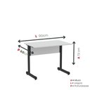 Ver imagem 6 de Mesa de Escritório Reta M90 P15 Tubular MDF-MDP 90cm Cinza-Preto Pandin Móveis