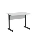 Ver imagem 1 de Mesa de Escritório Reta M90 P15 Tubular MDF-MDP 90cm Cinza-Preto Pandin Móveis