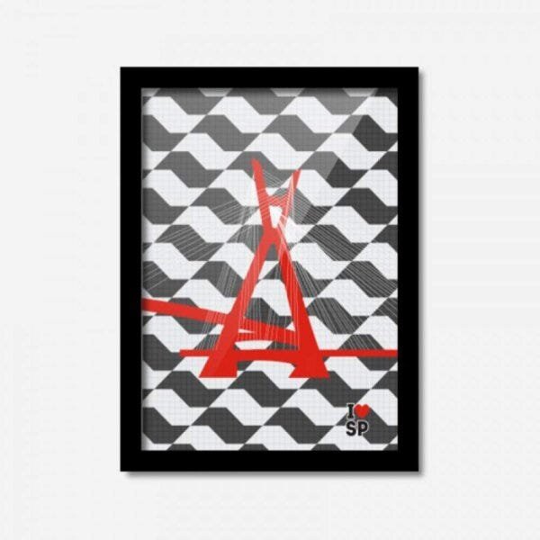Quadro Decorativo Ponte Estaiada São Paulo 45cmx33cm Los Quadros - 1