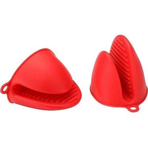Bico Térmico de Silicone Vermelho com 2 unidades 11 cm - Mimo Style - SN916