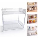 Ver imagem 1 de Prateleira Acrilico Transparente 2 Andares Organizador Cozinha Banheiro Perfumes Maquiagem