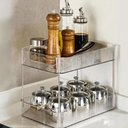 Ver imagem 7 de Prateleira Acrilico Transparente 2 Andares Organizador Cozinha Banheiro Perfumes Maquiagem