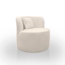 Ver imagem 4 de Kit 2 Poltrona com Sofá Curvo 2 Lugares Feijão Forma Orgânica 1,50 Bouclé Maranata