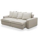 Ver imagem 2 de Sofá Retrátil Reclinável Living 215cm Vêneto F04 Veludo Bege