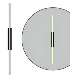 Perfil Arandela Slim Fit 100cm 22w Luz Direta - Branco - 2700k - 1