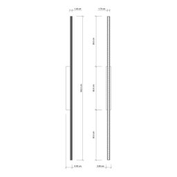 Perfil Arandela Slim Fit 100cm 22w Luz Direta - Branco - 2700k - 2