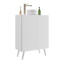 Ver imagem 1 de Gabinete Banheiro 2 Portas Retrô 63Cm Multimóveis V5006 Branco Branco