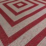 Tapete Sisal Eco Nature Labirinto 67 Bege-Vermelho 1,00x1,50M - J Serrano - 3