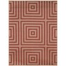 Tapete Sisal Eco Nature Labirinto 67 Bege-Vermelho 1,00x1,50M - J Serrano - 1