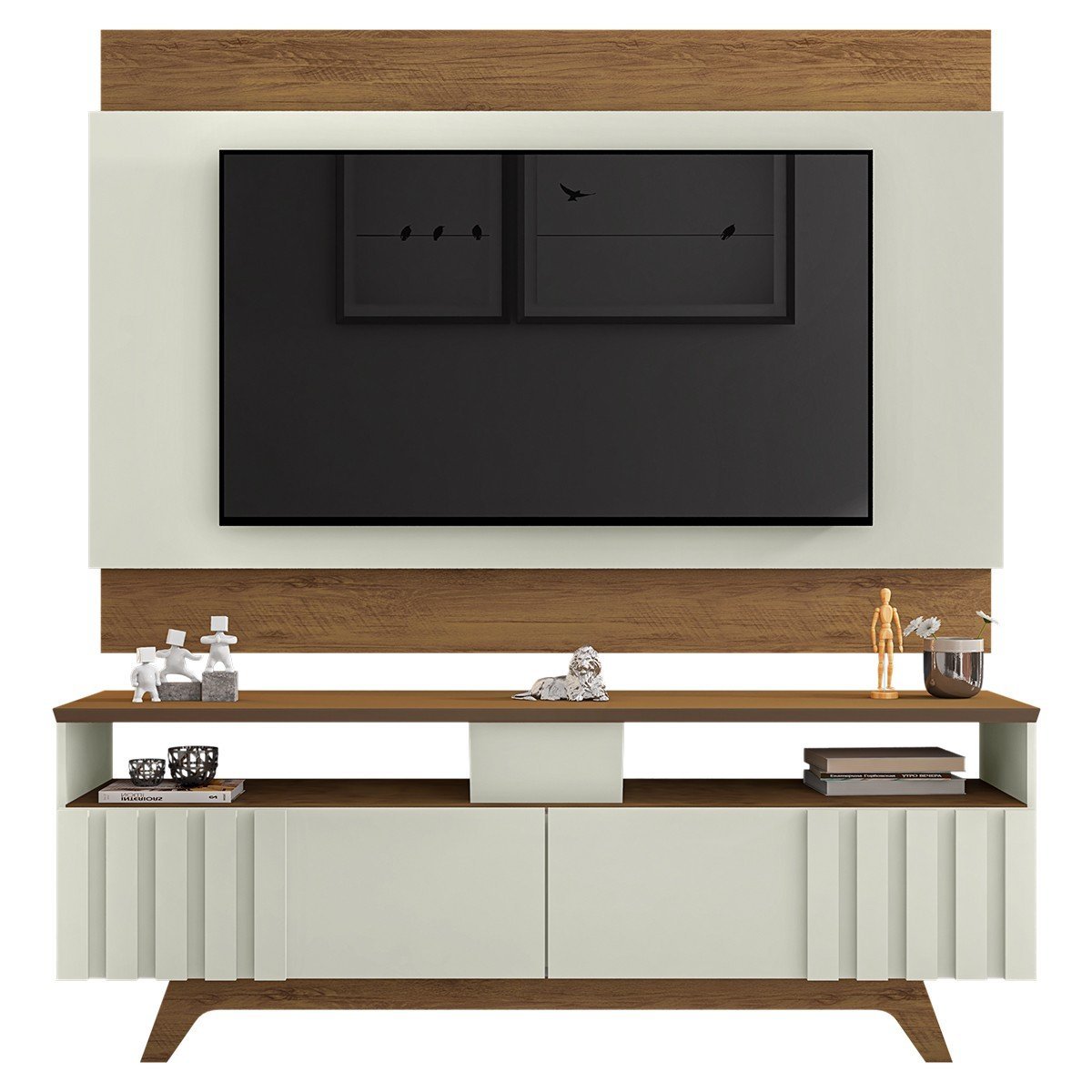 Painel e Bancada para TV até 60" Portaland L01 - Amarena Móveis PAINEL ...