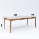 Ver imagem 3 de Conjunto Baobá 2,10m com Mesa em Vidro Off White e 8 Cadeiras Buriti