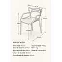 Ver imagem 5 de Cadeiras Allegra Preta Empilhável para Sala de Jantar , Cozinha e Varanda