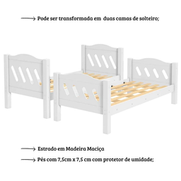 Beliche C/ Estrado e Escada Reforçado Pérola C/ 2 Colchões Probel D20 - 5