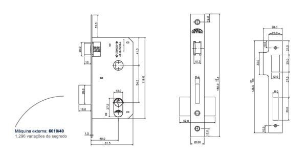 Fechadura Victória Ln Verona Arouca Externa Zamac Cromado - 3