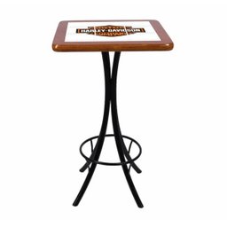 Mesa Alta Bistrô Azulejo Haley Davidson Imbuia Quadrado - Espacio Móveis Bar - 1