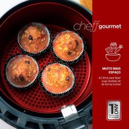 Fritadeira sem Óleo Air Fryer Eos Chef Gourmet 4,2L Titanium Eaf42T 110V - 4
