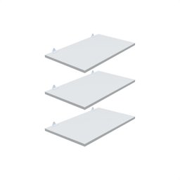 Kit 3 Prateleira Branca 40X30 + Suporte Flutuante Mdf  Organizadora Decoração Cozinha Banheiro Sala - 1