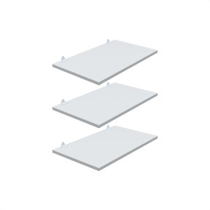 Kit 3 Prateleira Branca 40X30 + Suporte Flutuante Mdf  Organizadora Decoração Cozinha Banheiro Sala