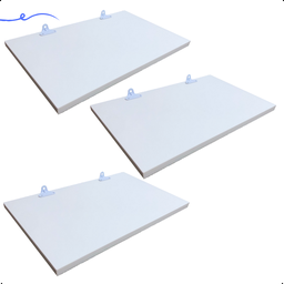 Kit 3 Prateleira Branca 40X30 + Suporte Flutuante Mdf  Organizadora Decoração Cozinha Banheiro Sala - 2