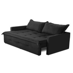 Sofá sem Caixa Retrátil e Reclinável 1,85m com Molas Bianca Boucle Menta Madelina Decor - 7