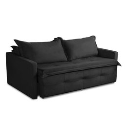 Sofá sem Caixa Retrátil e Reclinável 1,85m com Molas Bianca Boucle Menta Madelina Decor - 6