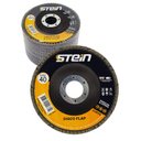 Ver imagem 1 de 10 Peças Disco Flap Curvo 4.1/2 115mm Metais Ferrosos Grão 40 Stein