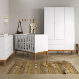 Guarda-roupa Nature Clean 3 Portas 2 Gavetas Matic Branco Fosco/ecowood - 4
