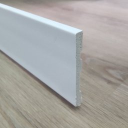 Rodape Poliestireno 10cm Liso Branco Rodapeshop - 2,4 Metros - 3