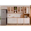 Ver imagem 4 de Gabinete Cozinha Modulado Brilhante C/ 3 Portas e 2 Gavetas S/tampo 120cm Cinamomo/platina - Mgm
