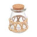 Ver imagem 1 de Pote de Vidro com Fibra Natural e Tampa Rolha 250ml