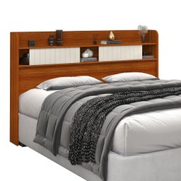 Cabeceira Dubai Mdf Prateleiras Portas Correr Quarto Moderno:solteiro/canela - 2