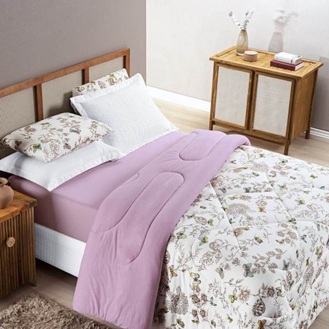 Edredom Casal Padrão Dupla Face Quality Malha 100% Algodão 1 Peça - Butterfly Bia Enxovais