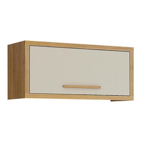 Armário Aéreo Basculante Torino 1 Porta 80cm Cinamomo/off White - Valdemóveis