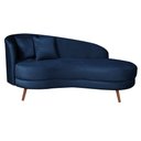 Ver imagem 3 de Chaise Longue Divã Emili em Madeira de Reflorestamento 160cm Veludo Vs Decor