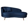 Chaise Longue Divã Emili em Madeira de Reflorestamento 160cm Veludo Vs Decor - 3