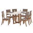 Ver imagem 2 de Mesa de Jantar 6 Lugares Bela Nature/off White/marrom Amêndoa Bela - Pnr Móveis