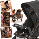 Ver imagem 2 de Carrinho com Bebe Conforto Base Galzerano Cross Preto Cobre