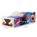Ver imagem 3 de Mini Cama Carro Infantil Juvenil de Mdf Adesivada Homem Aranha com Proteção Lateral
