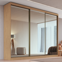 Ver imagem 1 de Guarda-Roupa 3 Portas de Correr de Espelho 4 Gavetas 100% MDF Imperial New Marrom/Angelin