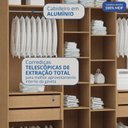Ver mais imagens de Guarda-Roupa 3 Portas de Correr de Espelho 4 Gavetas 100% MDF Imperial New Marrom/Angelin