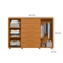 Ver imagem 3 de Guarda Roupa Napoli com 6 Portas Bronze Cinamomo e Cômoda Fontana Cinamomo - Móveis Albatroz