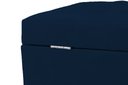 Ver imagem 3 de Recamier Puff Baú Sapateira e Gaveta 90 Cm para Cama de Solteiro - Azul Marinho