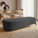 Ver imagem 2 de Puff Recamier Decorativo Orgânico Lavie 140cm Premium Bouclê Cinza Escuro - Abmaza
