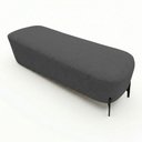 Ver imagem 5 de Puff Recamier Decorativo Orgânico Lavie 140cm Premium Bouclê Cinza Escuro - Abmaza
