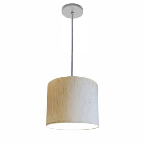 Lustre Luminária Pendente Vivare Free Lux Pe-4106cz Cúpula em Tecido 20x25cm