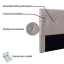 Ver imagem 5 de Cabeceira Elisa Queen 160cm Fixação no Box Mdf-mdp Linho Areia Loja Sheep