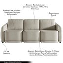 Ver imagem 3 de Sofá Cama Modulado Retrátil e Reclinável Decorativo Varsóvia 306cm Bouclê Bege Escuro G33 - Gran Bel