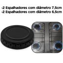 Ver imagem 5 de 4 Tampas Espalhadores para Boca de Fogão Atlas Mônaco Preto, 2 Pequenas/ 2 Grandes