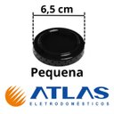 Ver imagem 3 de 4 Tampas Espalhadores para Boca de Fogão Atlas Mônaco Preto, 2 Pequenas/ 2 Grandes