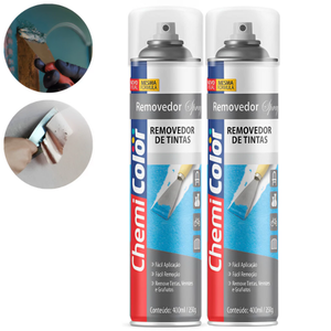 Kit 2 Removedor de Tintas Spray Chemicolor 400ml